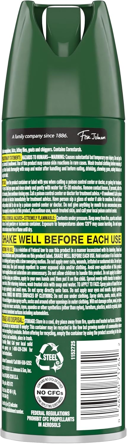 OFF! Deep Woods Insect Repellent Aerosol: Dry, Non-Greasy Bug Spray with Long Lasting Protection, 4 oz