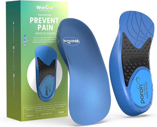 Plantar Fasciitis Heel Insert for Women, Welnove Shock Absorbing Insoles for Heel Pain Relief, Women 6-10