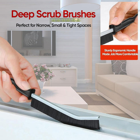 Crevice Cleaning Brush - 6 Pack Small Cleaning Brushes for Grout, Toilet, Shower Tile, and Household Use