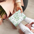 JarThenaAMCS Floral Wrapping Paper Mini Roll, 17 x 32.8 Ft Green White Flowers Gift Wrap Paper for Birthday Wedding