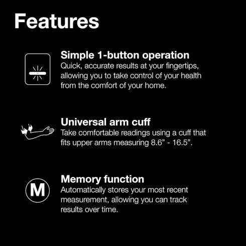 Braun ExactFit 1 Upper Arm Digital Blood Pressure Monitor with Adjustable Cuff for Home Use, Large Easy to Read