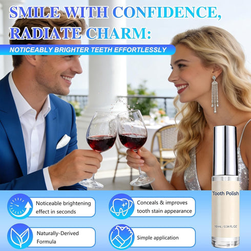 TRWLCFF (2Pcs) Tooth Polish & Whitening Paint - Instant Visible Brightening, Gentle Formula, Portable Easy-to-Use Teeth