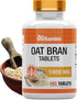 Oat Bran Tablets - 365 Tablets x 1,000 MG, Soluble & Dietary Fiber Supplement for Digestive Health