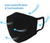 WITHMOONS Washable Reusable Cloth Face Mask, 3-Ply Mouth Shield with Nose Wire, 6PACK EU0304