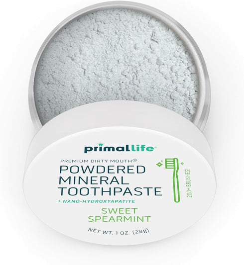 Primal Life Organics Dirty Mouth Toothpowder, Organic Tooth Cleaning Powder with Natural Kaolin & Bentonite Clay, Sweet