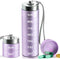 OUVBTX Large Weekly Pill Organizer, Metal Travel Pill Box, Portable Aluminum Alloy Waterproof