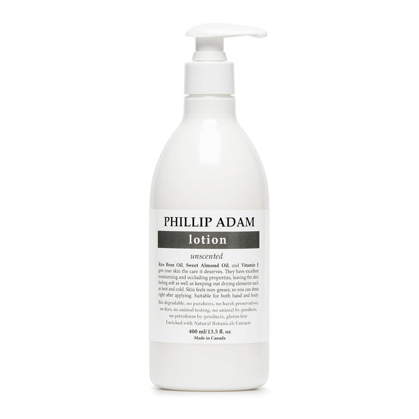 Phillip Adam Unscented Lotion for All Skin Types, Fast Absorbing, Moisturizing, Vegan and Gluten Free, 13.5 Fl Oz