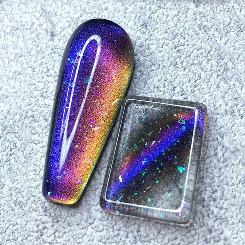 Major Dijit 15ml 9D Wide Cat Eyes Gel Nail Polish - Magnetic Starry Sky Galaxy Gel Polish with Glitter Effect