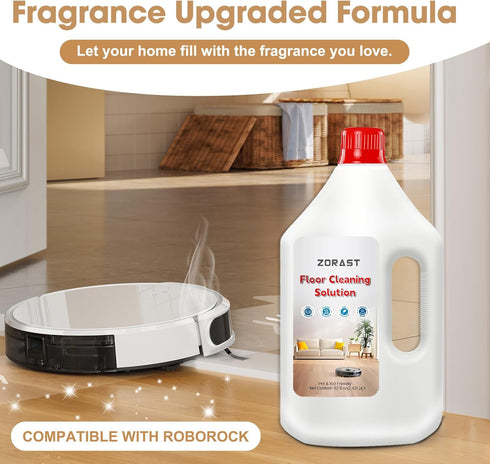 ZORAST 82 Oz, (S7, S8, Q7, Q8 Floor Cleaning Solution, Fl Compatible with All Roborock Mopping Robots Qrevo, series)
