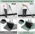 Broom with Dustpan Combo Set, 52'' Long Handle Broom and Dustpan with Self-Cleaning Teeth for Home Office Kitchen