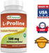 Best Naturals L-proline Amino Acid Dietary Supplement | 500 mg, 120 Count