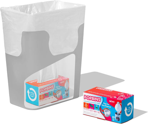 Small Garbage Bags, 1.2 Gallon Clear Trash Can Liners for Bathroom Bins, Bedroom, Office & Kitchen Waste, Pack of 1