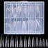 LoveOurHome 240pc XL Clear Stiletto Nail Tips, Full Cover Acrylic False Nails for Women Girls, 12 Size Manicure
