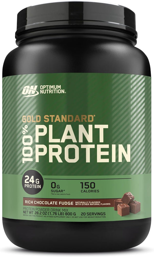 Optimum Nutrition Gold Standard 100% Plant Based Protein Powder, Gluten Free, Vegan for Muscle Support and Recovery