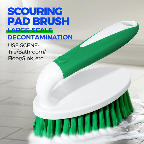 Set Holikme Cleaning Brush for Household Use, Scrub Brush, Kitchen Brush, Tile Lines Brush for Bathroom, Floor, Tub