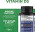 ForestLeaf Vitamin D3 5000 IU, Bone Health and Immune Support, 180 Easy to Swallow Vegetable Capsules