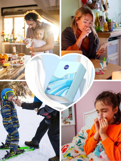 Weikap 3-Ply Packs 40) Pocket Paper Towels High Strength and Water Absorption Bulk Small Travel Size Paper (Medium