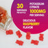 Potassium Citrate 1000mg Gummies - Potassium Supplement for Adults, Support Leg Cramps & Muscle Health, 60 Chewables