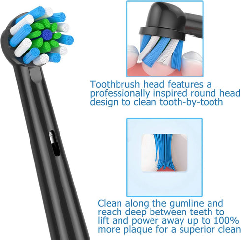 Replacement Toothbrush Heads, 16 Pcs Compatible with Braun Oral b 7000/Pro 1000/9600/5000/3000/8000/Genius and Smart