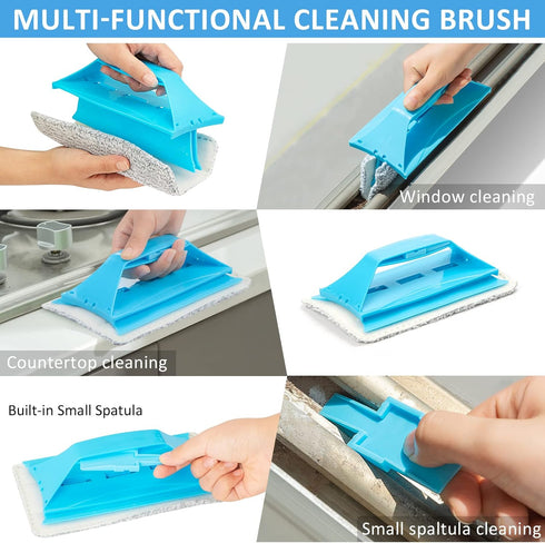 Microfiber Duster Kit 23pcs with 30 to 100 Inches Extension Pole and Washable Bendable Feather Duster for Cleaning