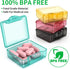 TecQach 4 Small Pill Box pcs,Cute Travel Pill Organizer Case Mini Tiny Clear Plastic Storage Containers Portable