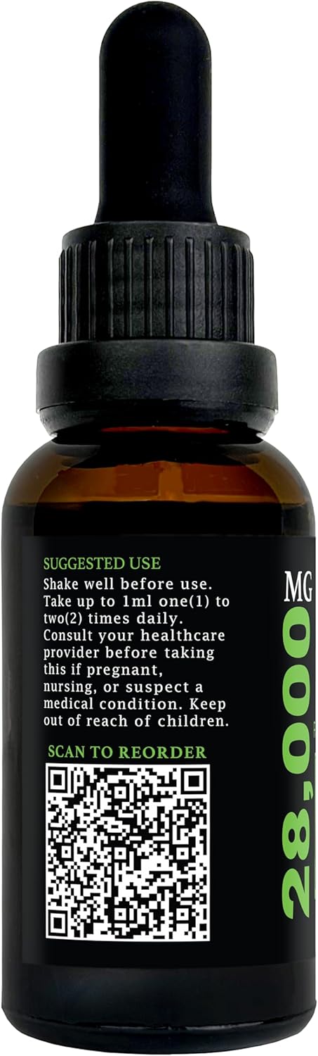 GreenIVe Hemp Drops 28,000mg Organically Grown Pure Hemp Oil Drops, Vegan Omegas, Natural Potent Results (4 Pack)