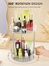 WNYT 2 Tiers Rotating Makeup Organizer, 360° Acrylic Storage for Vanity Countertop, Dresser Bathroom Organizers