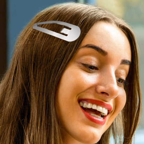 WILLBOND 30 Pieces Large Metal Snap Hair Clips, 3.1 Inch Nonslip Barrettes Women Hair Accessories