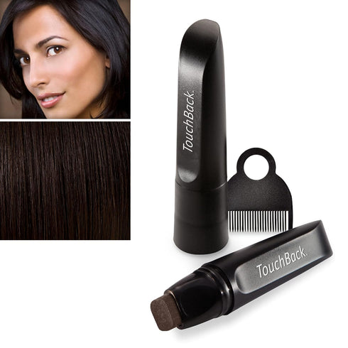 TouchBack PRO Dark Brown Gray Root Touch Up Marker Applicator - Real Hair Color