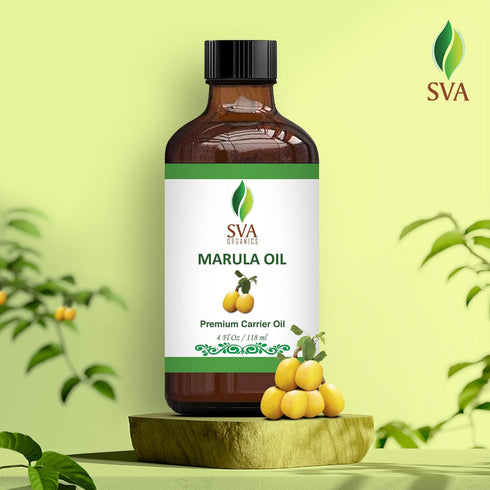 SVA Organic Marula Seed Oil - 4 Fl Oz, 100% Natural Cold Pressed Virgin Oil for Face & Skin Care