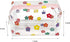 Cute makeup bag, transparent portable makeup bag, waterproof toiletries storage bag, large capacity pen bag (Colorful flowers)
