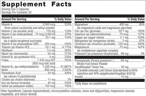 Bariatric Advantage Ultra Multivitamin with Iron, Capsule Format Multivitamin, 90 Capsules
