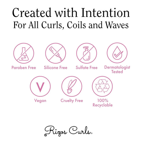 Rizos Curls Trio Travel Curl Kit, Includes Travel Hydrating Shampoo, Deep Conditioner, Curl Cream, 3 Pack of 2 oz