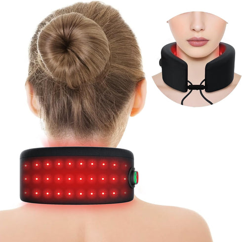 Comfytemp Portable Cordless Red Light Therapy for Neck Pain Relief, FSA HSA Eligible Near Infrared Light Therapy Neck