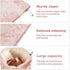 Flower Makeup Bag, Large Floral Travel Cosmetic Pouch for Women, Zipper Organizer Bag (Embossed Pink Aesthetic)