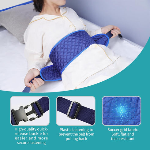 ENLUNTRA Medical Bed Restraint Strap for ElderlyAnti-Fall Waist Belt for ElderlyAdjustable Wheelchair Seat Safety