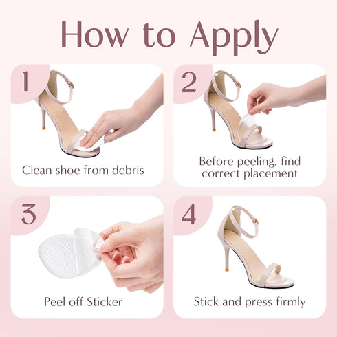 Ball of Foot Cushions for Women (2 Pairs), Metatarsal Pads for High Heel Comfort & Pain Relief