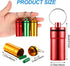 Hotop 14 Pieces Portable Pill Holder Keychain - Waterproof Aluminum Mini Tablet Container for Outdoor Use