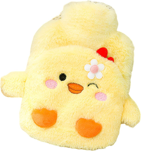 Hot Water Bottle with Cover, Hot Water Bottle with Cute Plush Cover,