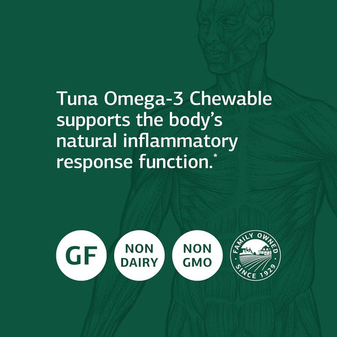 Standard Process Tuna Omega-3 Chewable, 120 Chewable Softgels, Whole Food Antioxidant for Brain Health