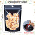 100PCS Resealable Mylar Food Storage Bags, Black Smell Proof Foil Bags with Clear Front