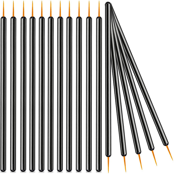 KINGMAS 100 Pack Eyeliner Brush, Disposable Ultra-fine Point Eyeliner Applicator, Makeup Tool