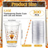 Yaomiao 300 12 oz Set Pcs Thanksgiving Day Plastic Cups with Lids and Straw Fall Plastic Party Cups Thanksgiving