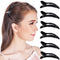 RC ROCHE ORNAMENT 6 Pcs Alligator Hair Clip Barrette - Womens Classic Side Slide Jaw, Small Black