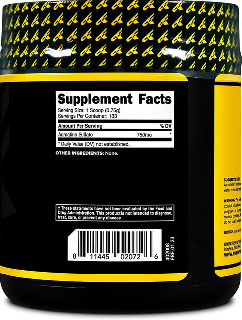 PrimaForce Agmatine Sulfate Powder Supplement, 100 Grams, Promotes Nitric Oxide Production & Enhances Performance