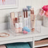 STORi Chloe Clear Plastic Stackable Vanity Makeup Organizer, 6-Compartment Holder for Cosmetics and Beauty Supplies