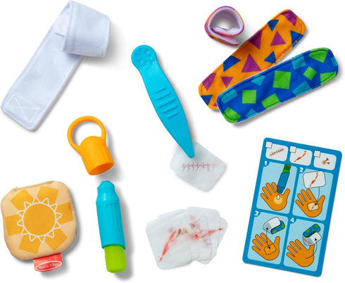 Set 3+ Melissa & Doug Boo-Boos & Bandages Reusable First Aid Pretend Play for Ages - FSC Certified