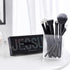 Jessup 10pcs Makeup Brush Set, Professional Black Brushes with Natural Synthetic Hair for Foundation, Blending, Blush,