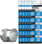 100 Packs SR621SW 364 AG1 Watch Battery Compatible with 364A LR621 1.55v Alkaline Button Cell Batteries