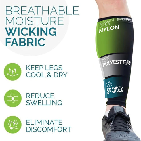 Calf Compression Sleeves for Men and Women - Leg Compression Sleeve, Footless Compression Socks for Runners, Shin